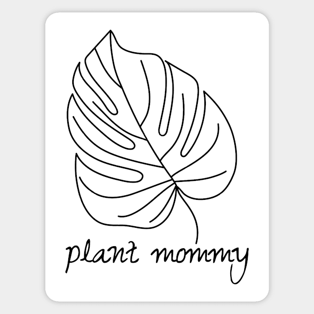 Monstera House Plant Garden Mommy Nature Sticker by capyfarta